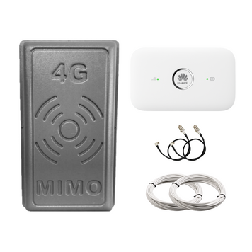 4G комплект роутер Huawei 5573 + широкополосна антена RNet MIMO 2&times;17 дБ 6730 фото