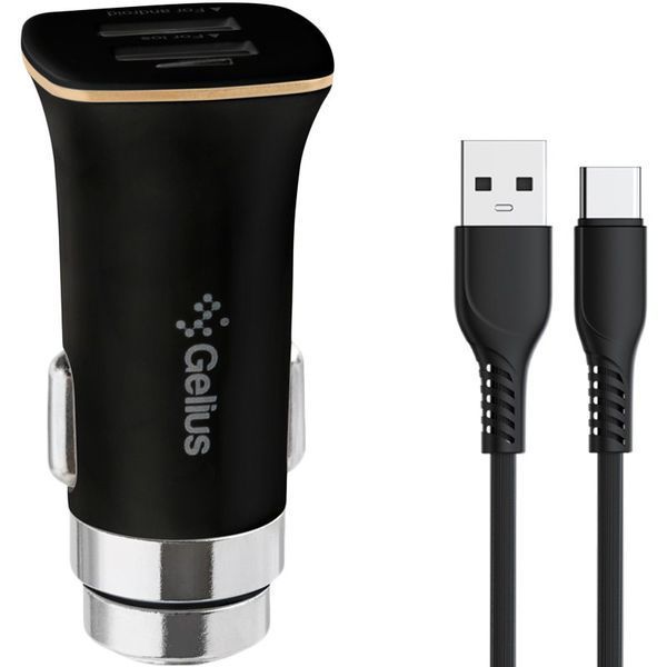 Автомобільний зарядний пристрій Gelius Apollo GP-CC01 2USB 3.1A 15W Black 6690 фото