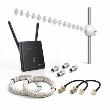 4G Wi-Fi комплект: роутер OLAX AX9 PRO с акумулятором + антена Стрела MIMO 20 dBi 6842 фото
