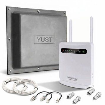 Комплект 4G інтернет без світла World Vision Standard для слабкого сигналу + антена 2x17 дБ Yust 6845 фото