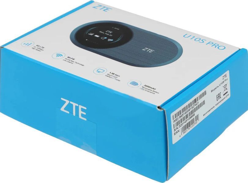 Мобильный Wi-Fi роутер ZTE U10S Pro 4G LTE с поддержкой Wi-Fi 6 6846 фото